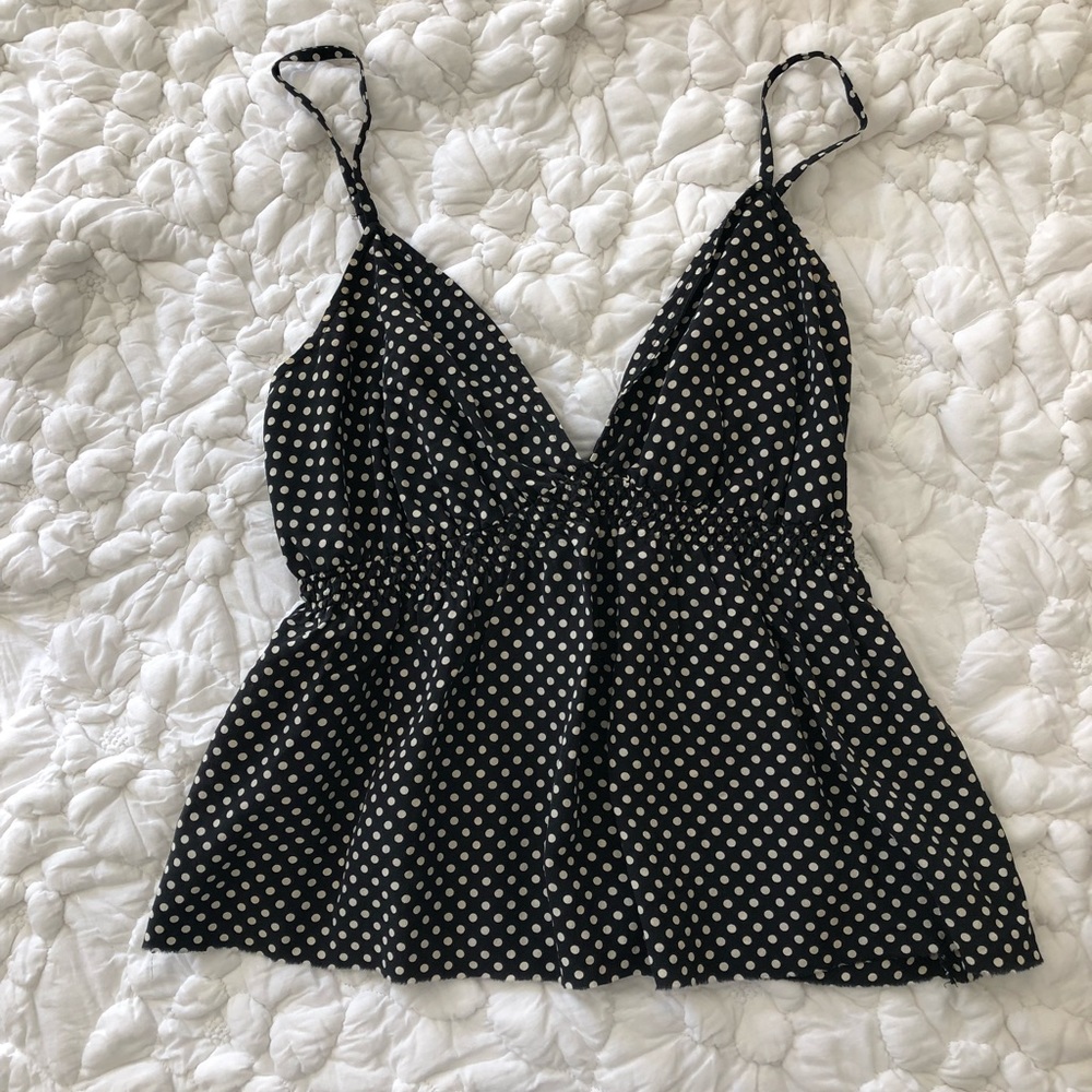 Cropped Polka-dot tank top